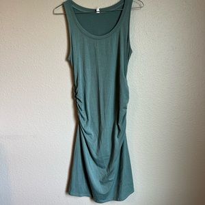 pinkblush ruched fitted maternity dress. Olive green.